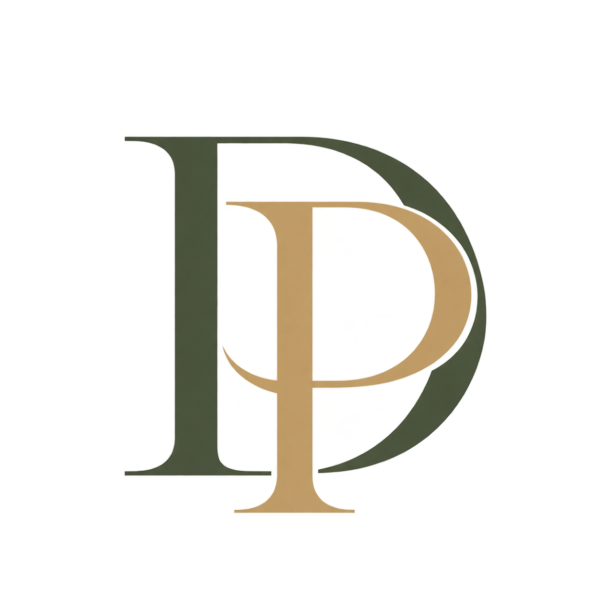 DAPA KONZEPT – elegantes DP-Logo in Dunkelgrün und Gold